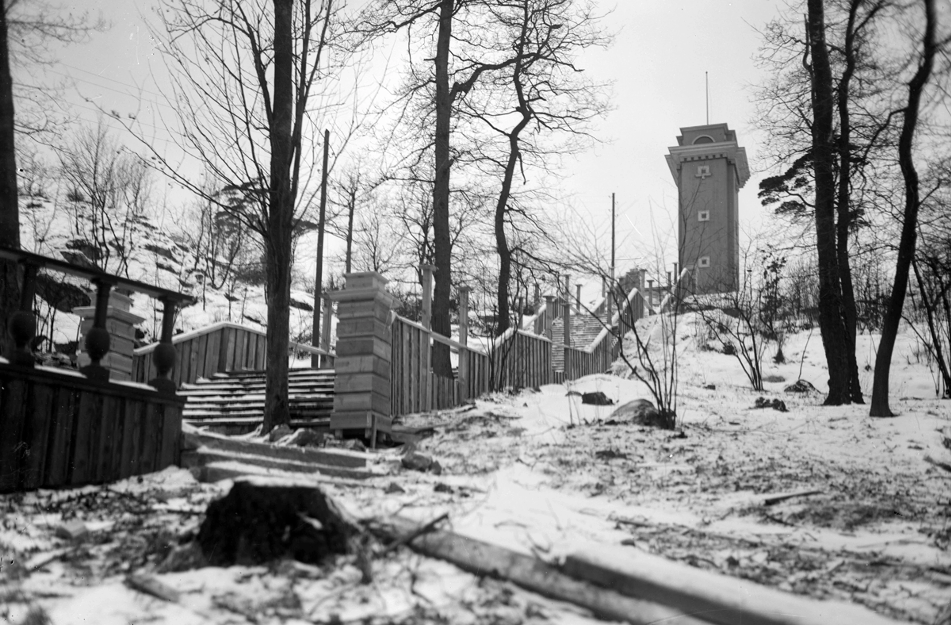 Trappan upp till Lisebergstornet 1928.